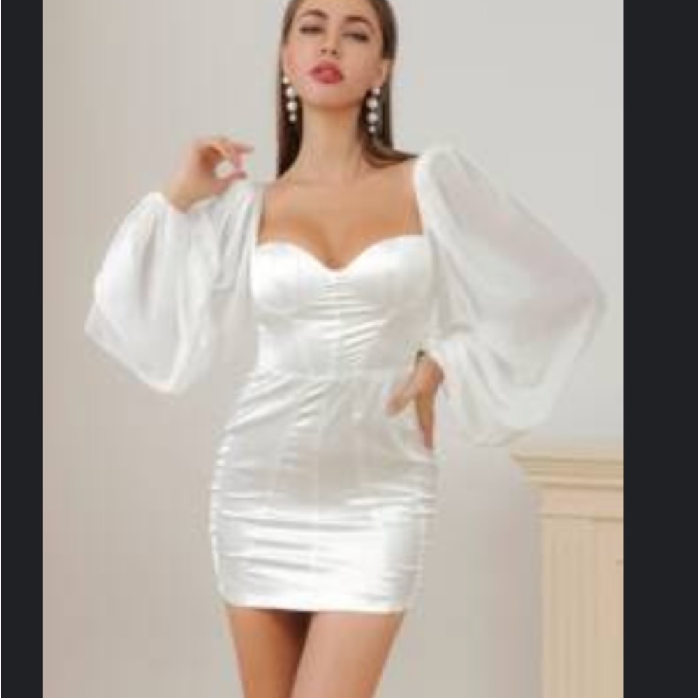 White corset dress